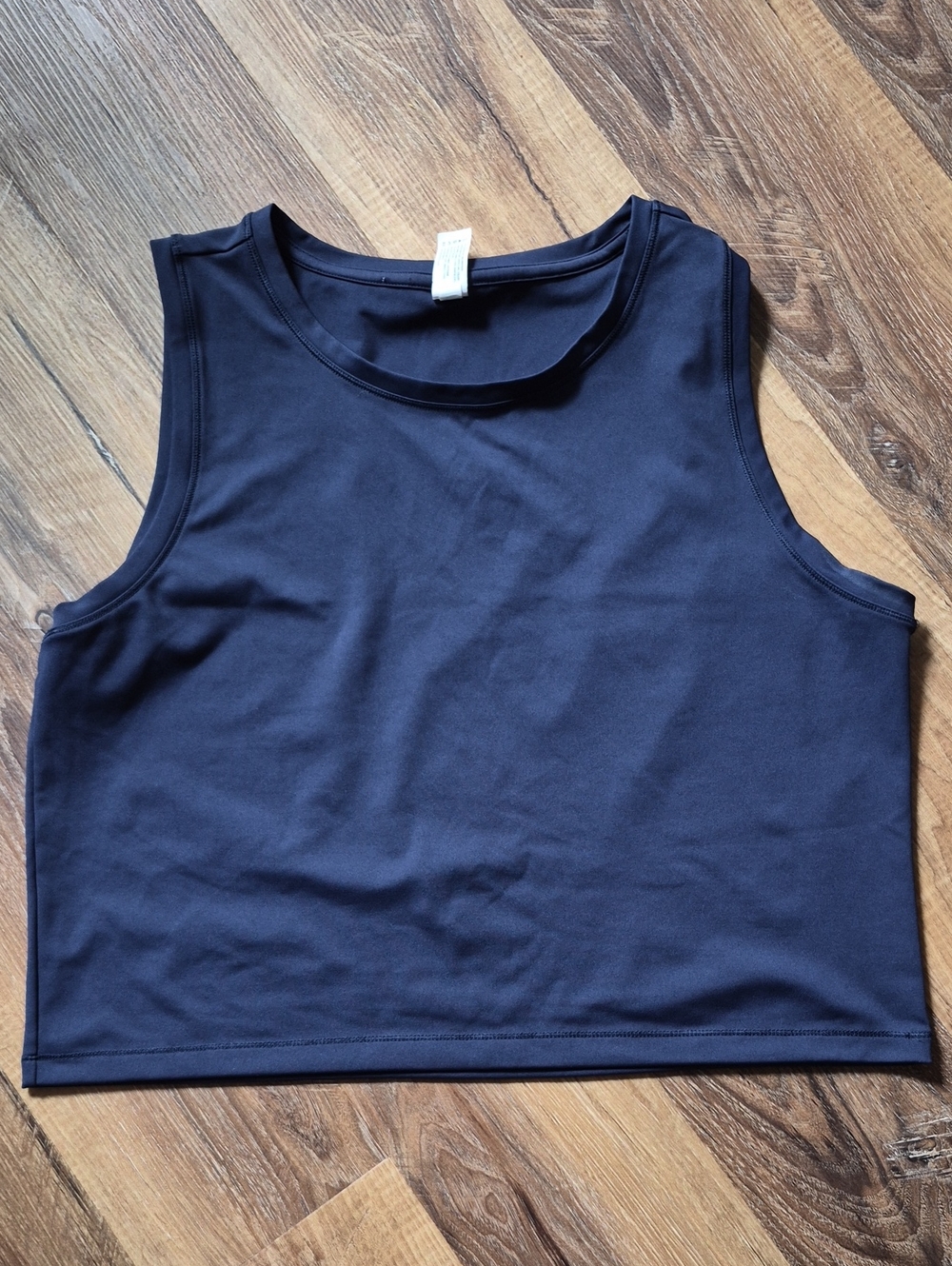 90 Degree by Reflex Blueish Gray High Neck Lightweight Cropped Tank Top Size XL
